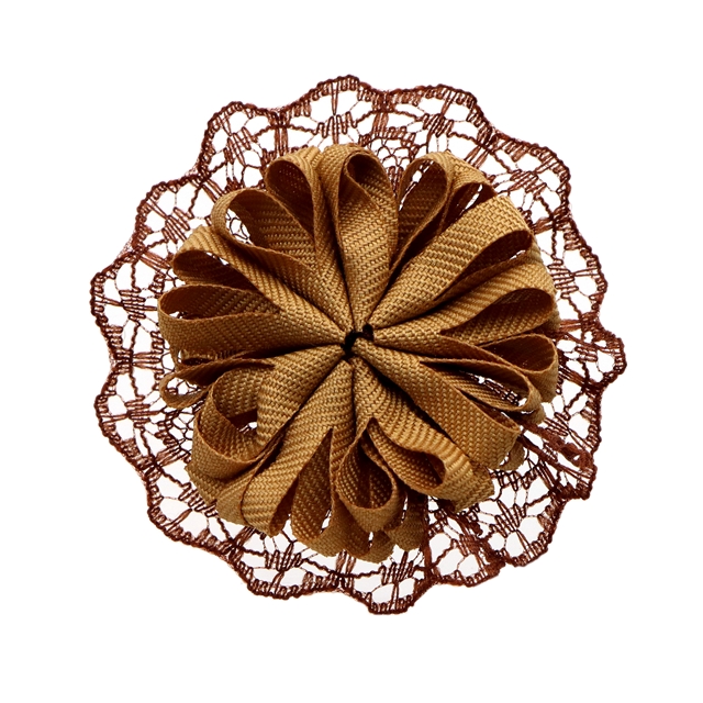 about:55*55m mesh double layer lace headmade flower