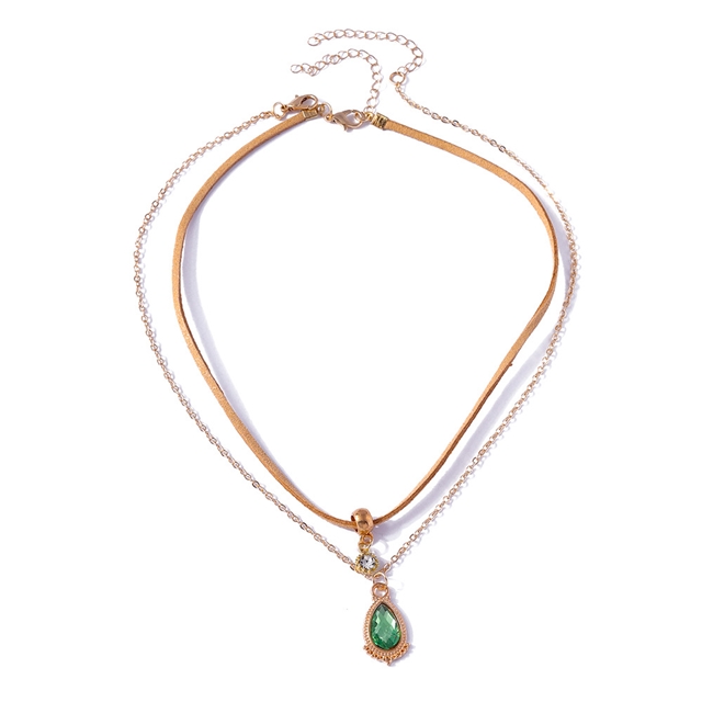 alloy Retro Diamond Necklace Women