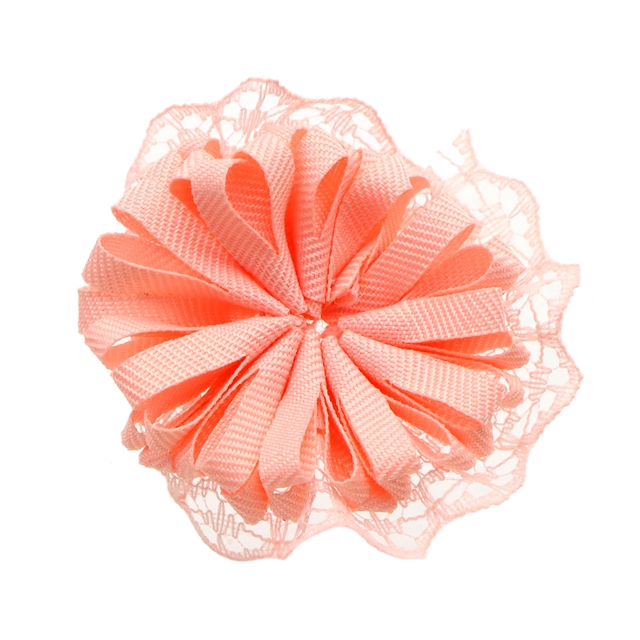 about:55*55m mesh double layer lace headmade flower