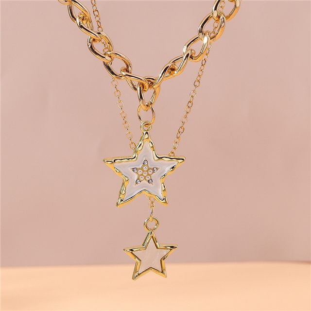alloy Retro Diamond Necklace Women