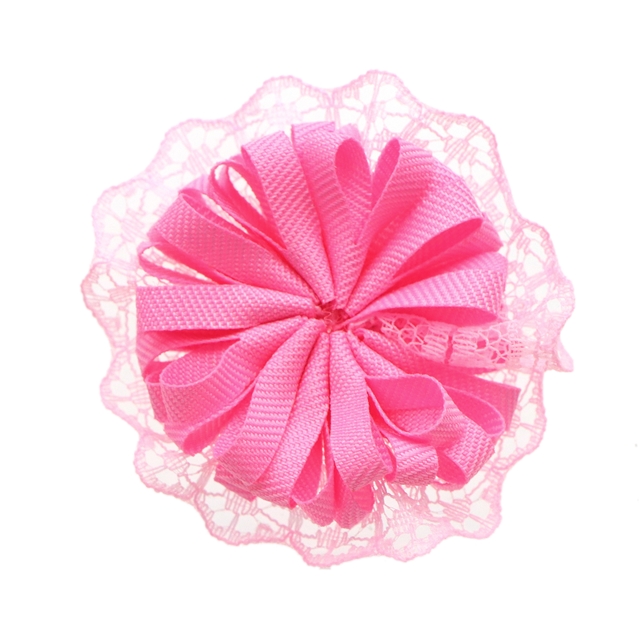 about:55*55m mesh double layer lace headmade flower