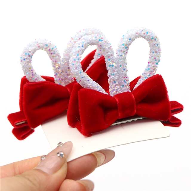 rabbit ears bow hair clip