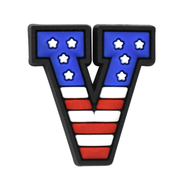 pvc soft glue Independence japanese text series pvc soft rubber shoe buckle