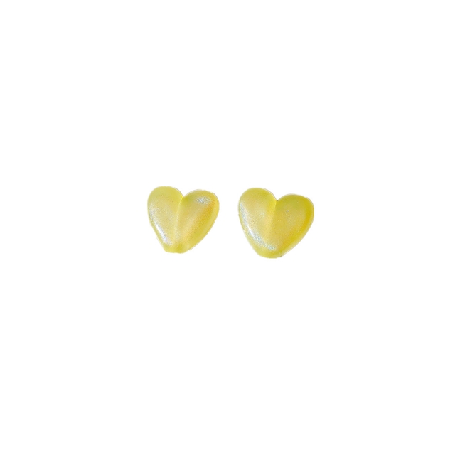 acrylic Translucent pigmented luminous dusting acrylic love heart beads