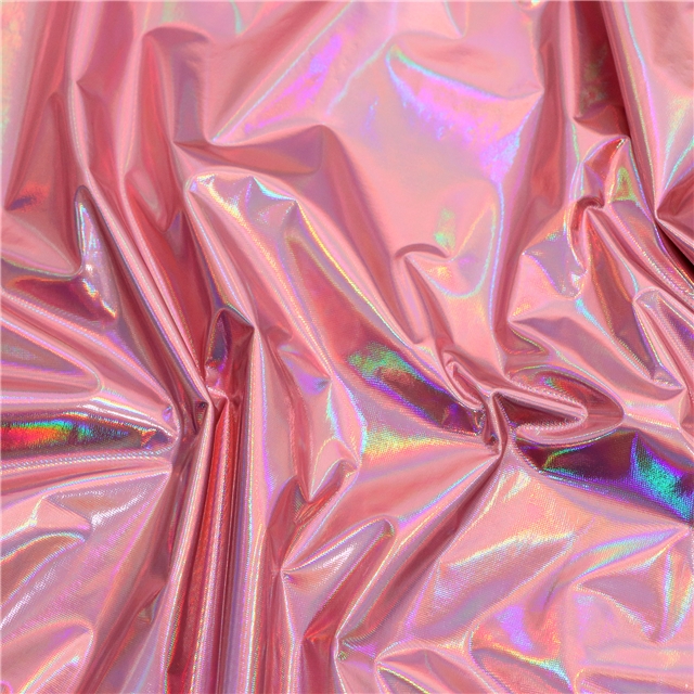 elastic laser iridescent polyester fabric