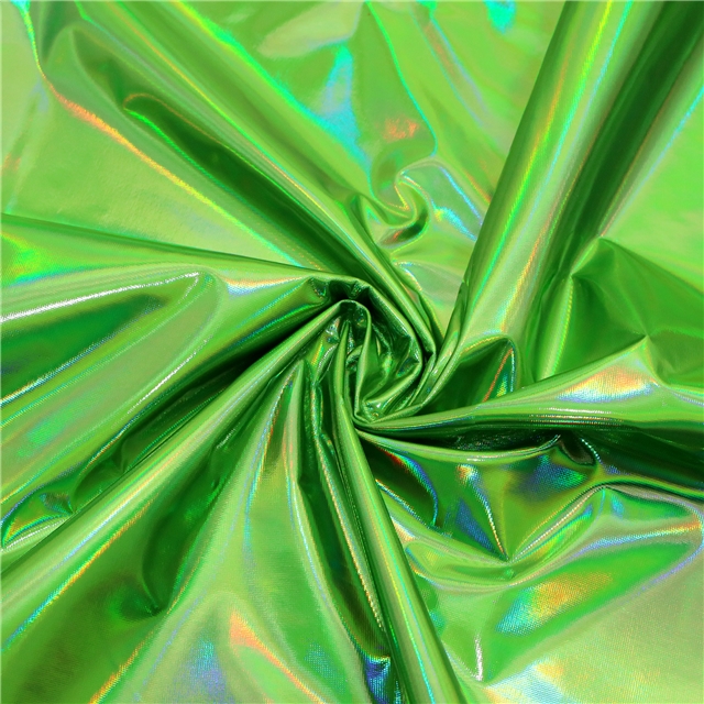elastic laser iridescent polyester fabric