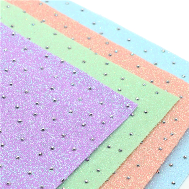 synthetic leather rhinestone fine glitter faux leather 