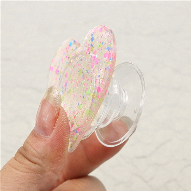 plastic + epoxy creative glitter drop glue retractable mobile phone grip