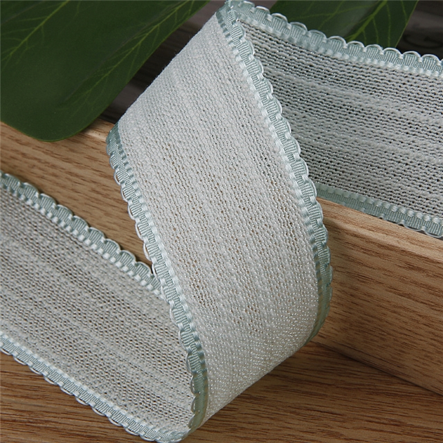 polyester plain lace stripe ribbon
