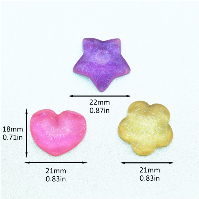 resin Fine Sparkling Star Love Water Ripple 3D Resin Accessories(Mixed colors)
