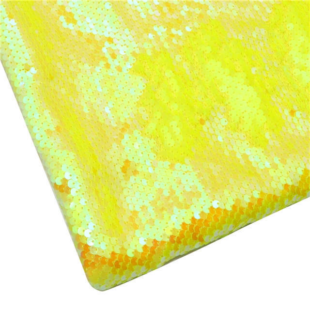 20"*52" 50*130cm mermaid sequin reversible sequin dragon scale fabric AB yellow,50*130cm(19.7*51.2