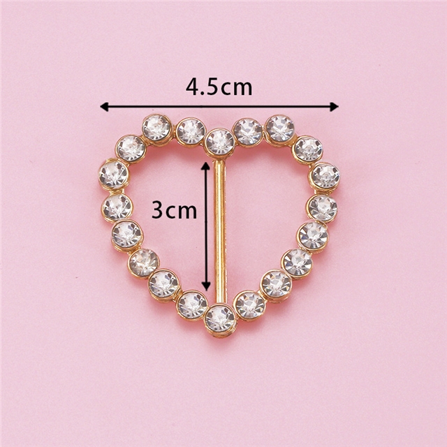 metal pearl diamond day buckle