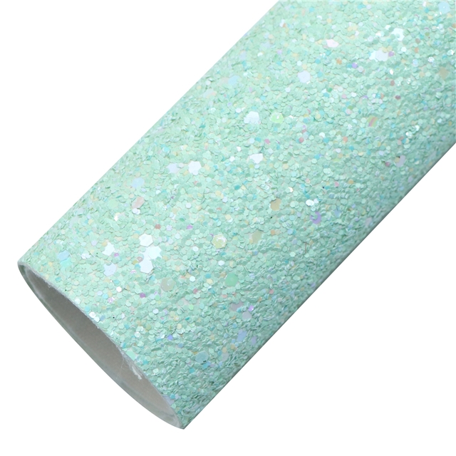 synthetic leather chunky glitter big small sequins mixed faux leather 20*33cm(7.9*13