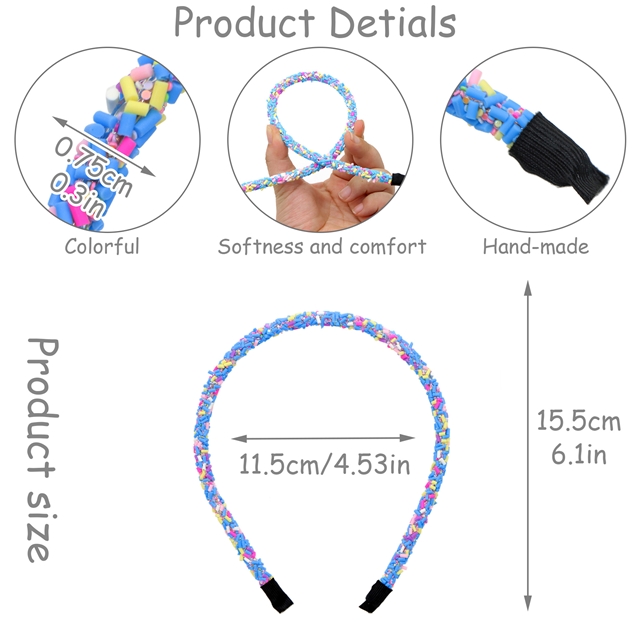plastic/resin sweet donut candy colored headband