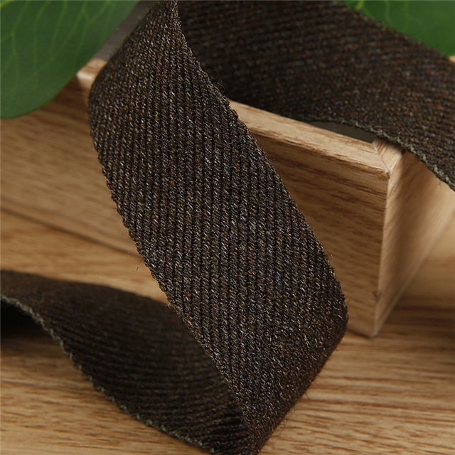polyester double color gradient cotton linen webbing