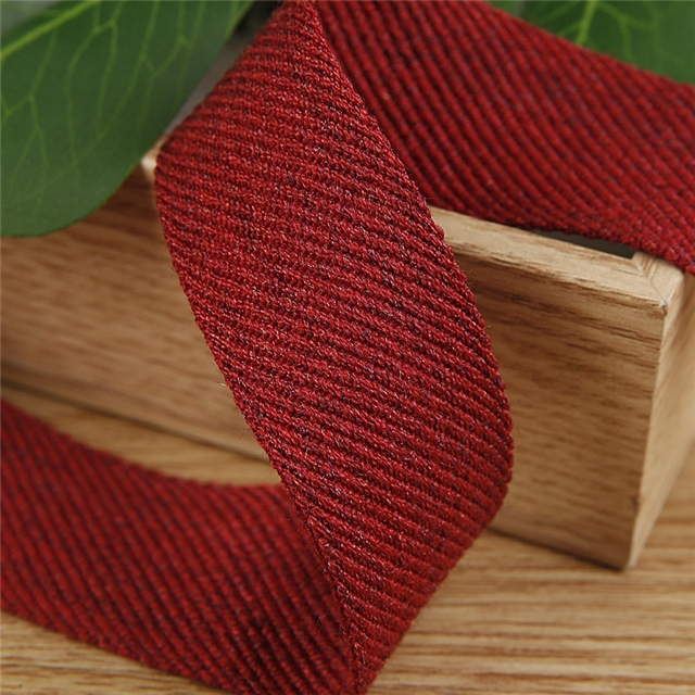 polyester double color gradient cotton linen webbing