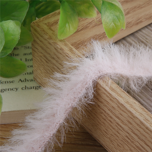 polyester long haired mink plush webbing