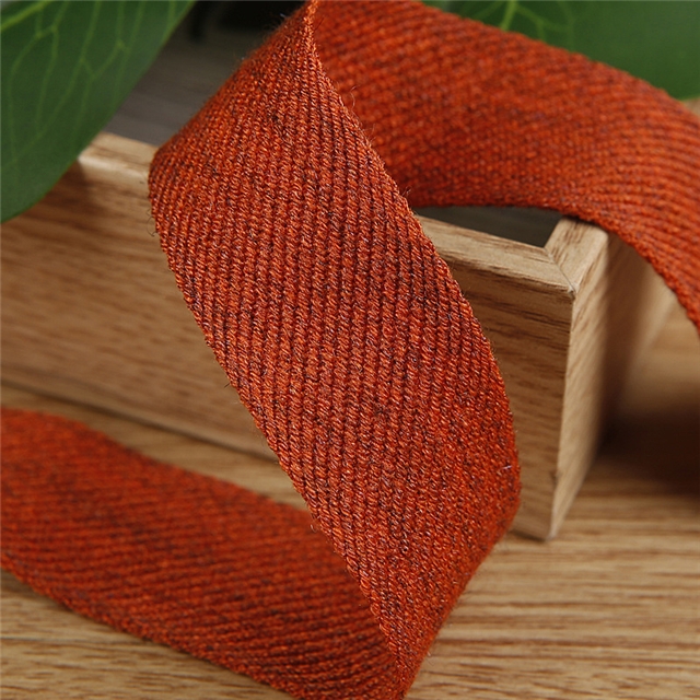 polyester double color gradient cotton linen webbing