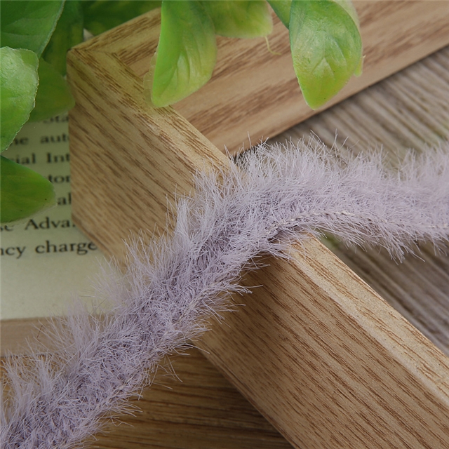 polyester long haired mink plush webbing
