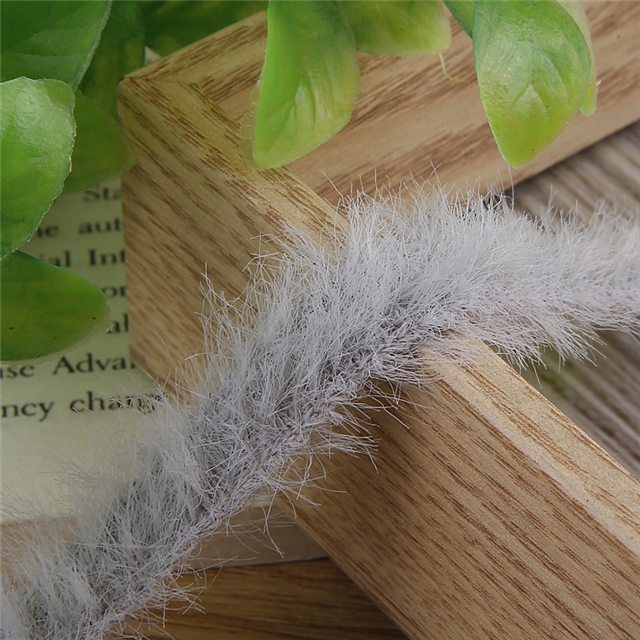 polyester long haired mink plush webbing