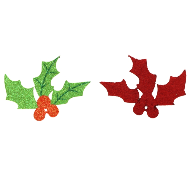 non-woven fabrics christmas day series glitter non woven patch