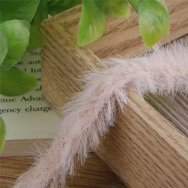 polyester long haired mink plush webbing