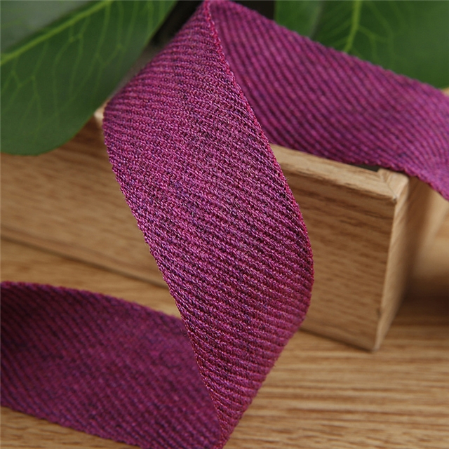 polyester double color gradient cotton linen webbing