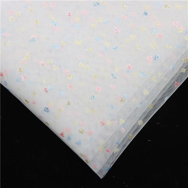 colorful glitter mesh fabric 9#,white,50*150cm(19.7*59.1