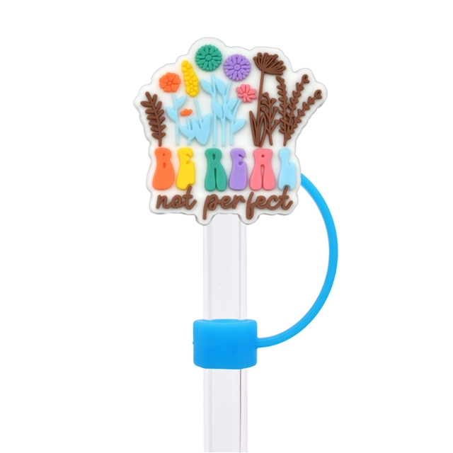silicone english phrases series straw cap (without straw)