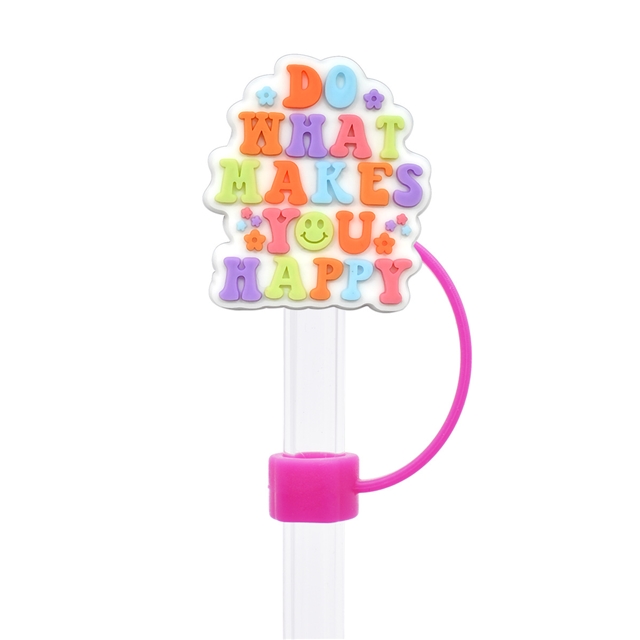 silicone english phrases series straw cap (without straw)