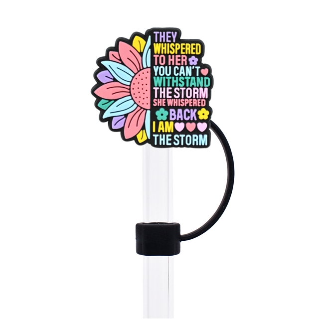 silicone english phrases series straw cap (without straw)