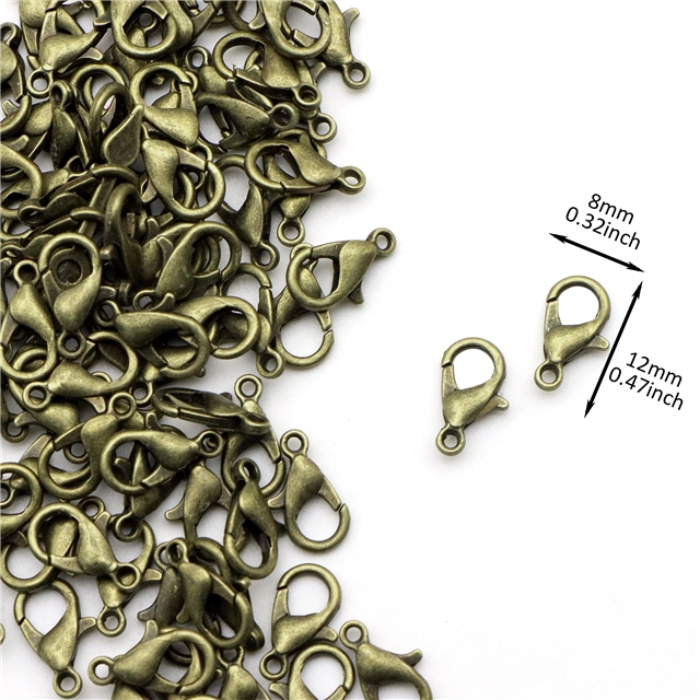 metal alloy lobster clasp ancient cyan,12mm(0.48