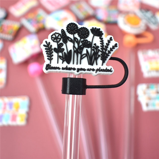 silicone english phrases series straw cap (without straw)