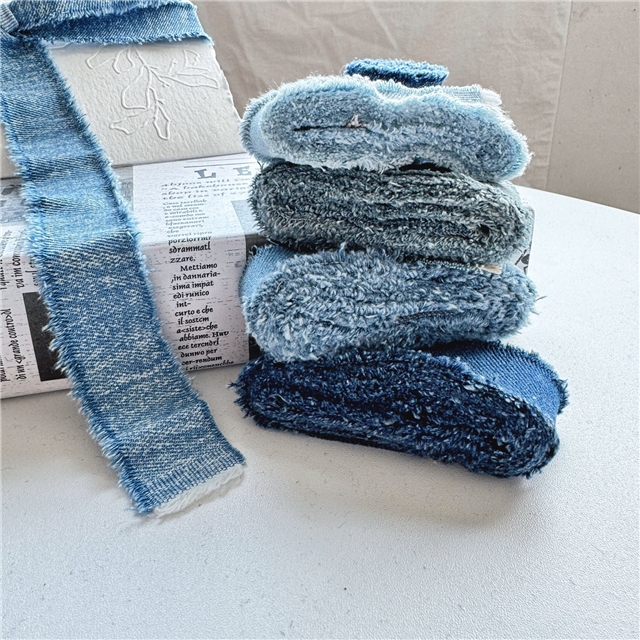cowboy frayed fabric strip(2 yards/roll)