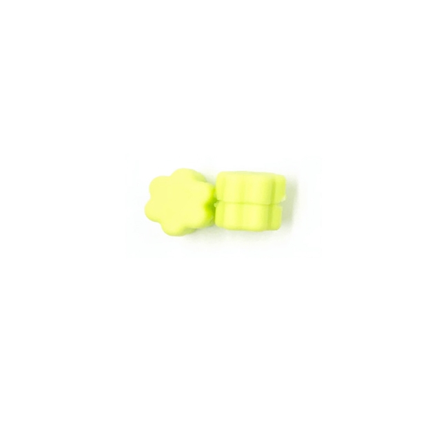 Solid colored flower hollow silicone bead accessories