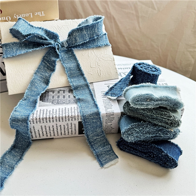 cowboy frayed fabric strip(2 yards/roll)