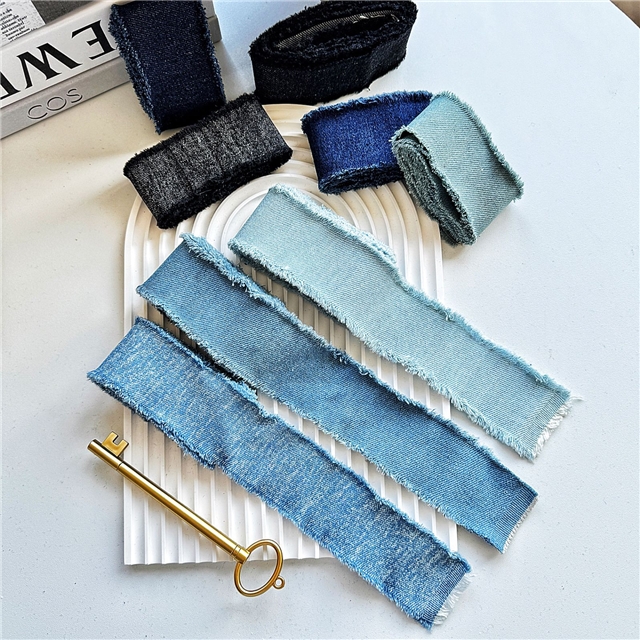 cowboy frayed fabric strip(2 yards/roll)