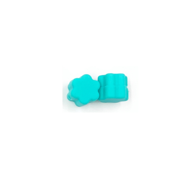 Solid colored flower hollow silicone bead accessories