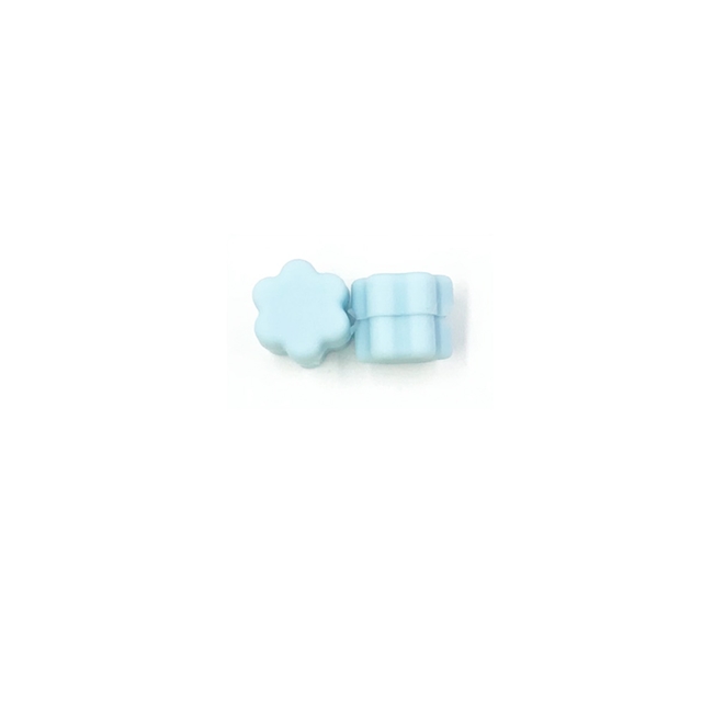 Solid colored flower hollow silicone bead accessories