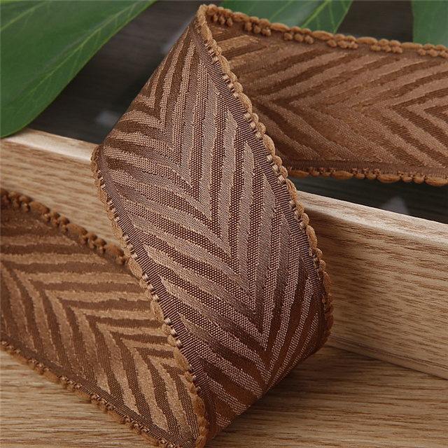 polyester double sided colored herringbone lace ribbon