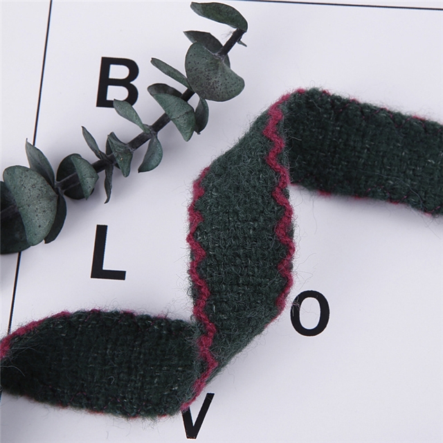 hollow rabbit wool knitted moon ribbon
