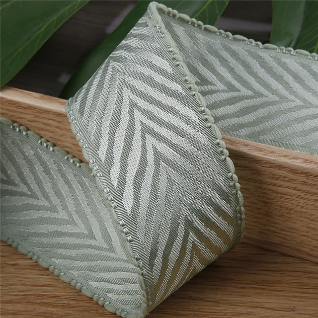 polyester double sided colored herringbone lace ribbon