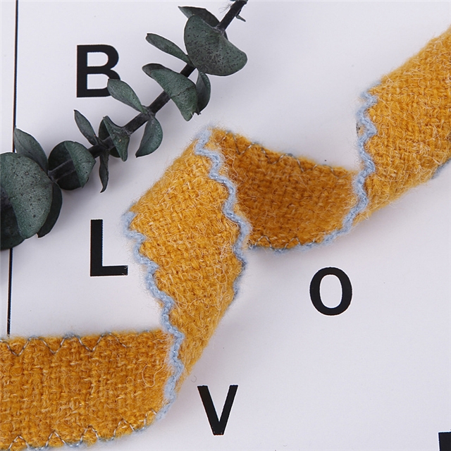 hollow rabbit wool knitted moon ribbon