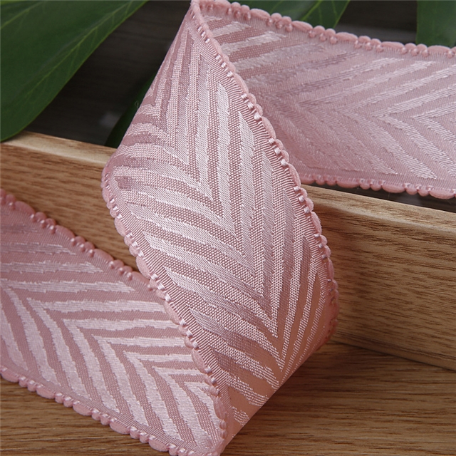 polyester double sided colored herringbone lace ribbon