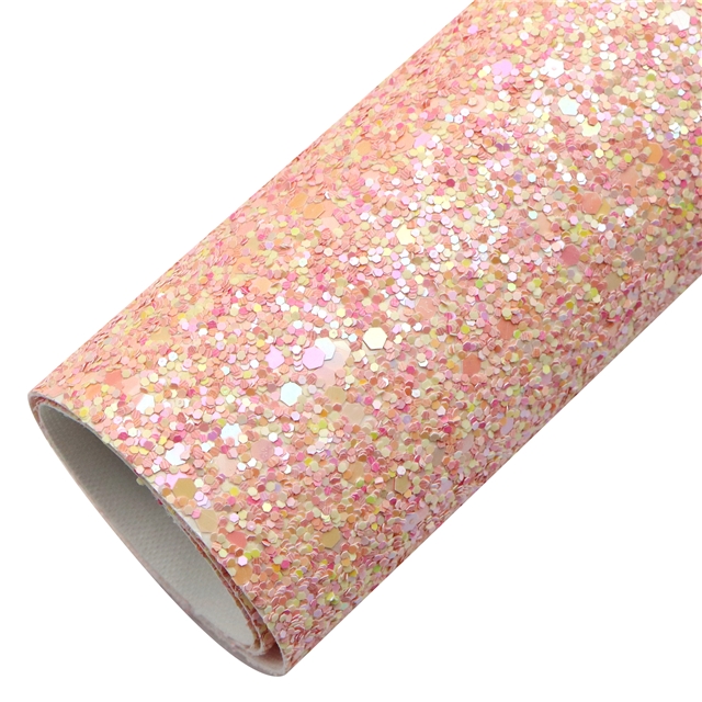 synthetic leather chunky glitter big small sequins mixed faux leather