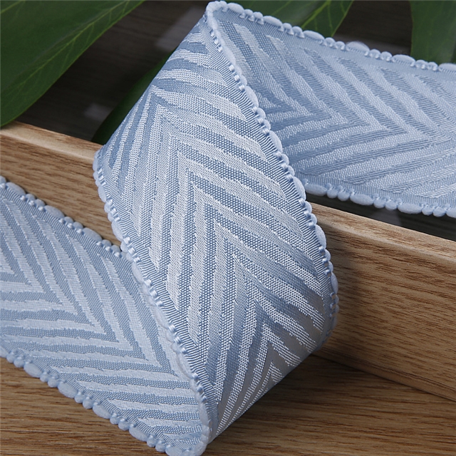 polyester double sided colored herringbone lace ribbon