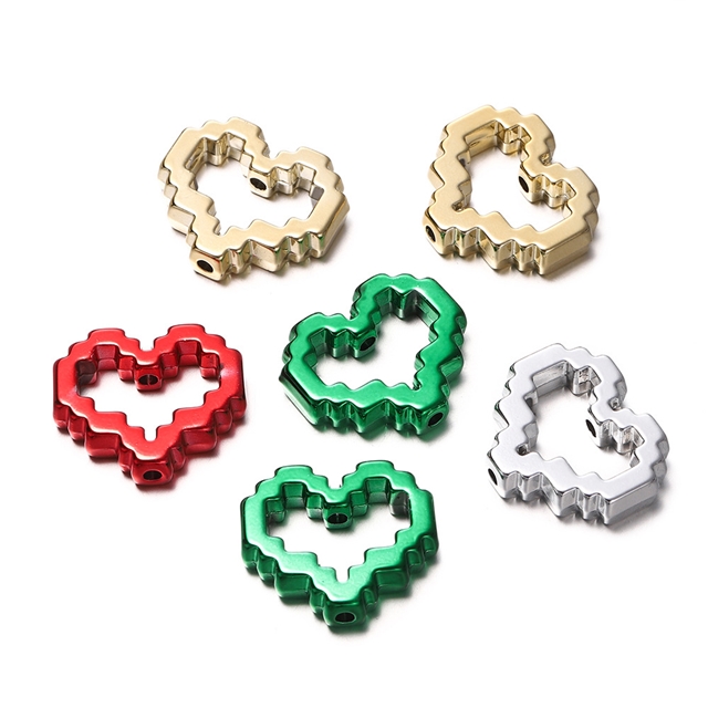 acrylic Christmas series UV coated plastic acrylic beads(4 pieces/pack)