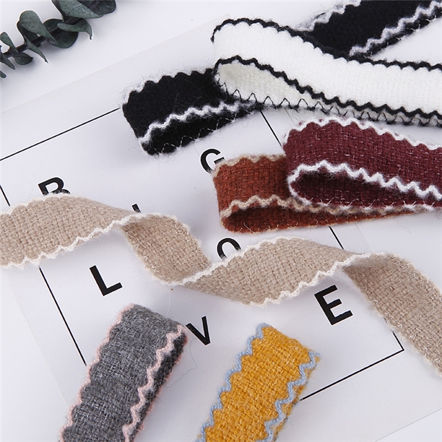 hollow rabbit wool knitted moon ribbon