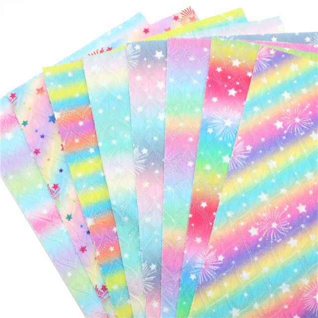 synthetic leather bump texture glitter fishtail star faux leather 