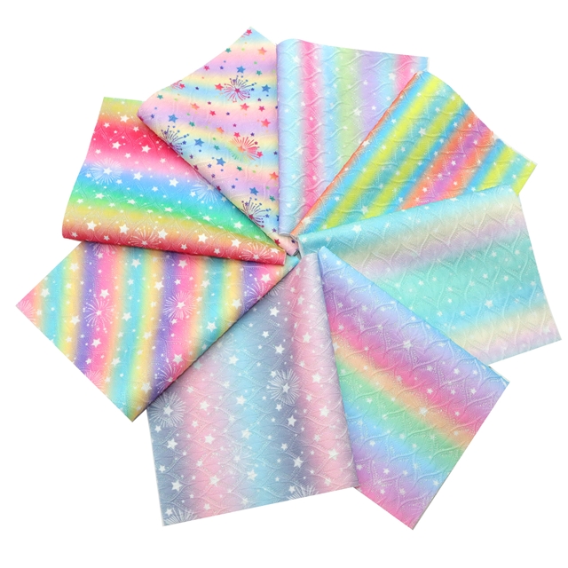 synthetic leather bump texture glitter fishtail star faux leather 